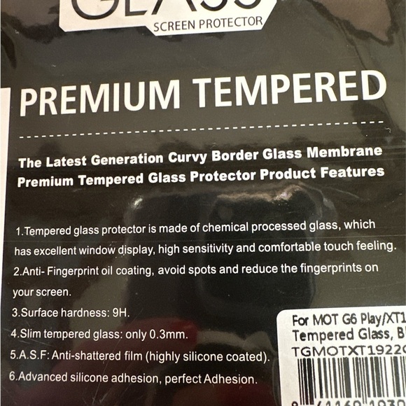 Glass Screen Protector Pro+ For Motorola G6 Play/XT1922 Premium Tempered 9H - Picture 5 of 5